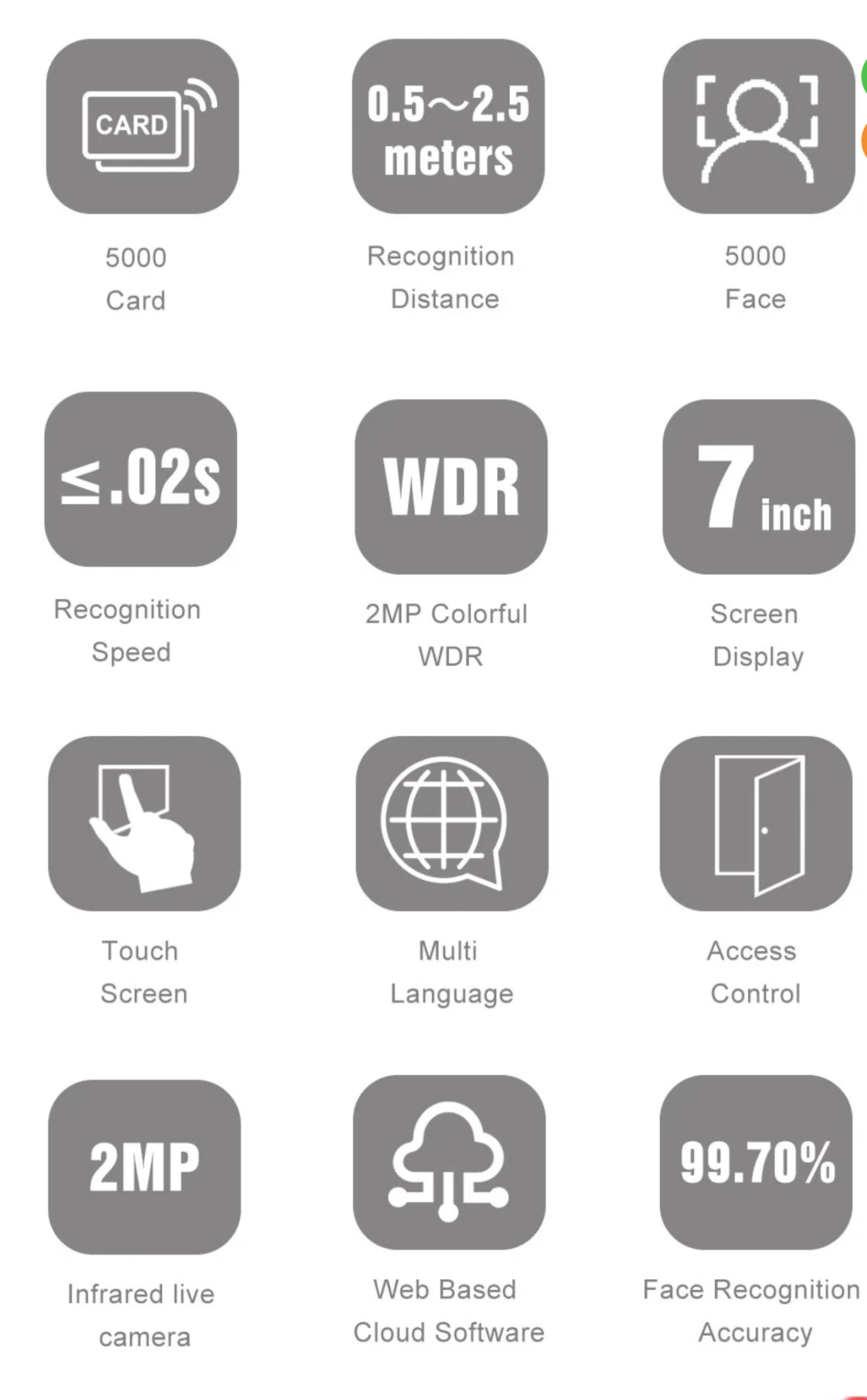 Varito VT-AI67FW Waterproof Dynamic Face-Fingerprint Recognition Terminal