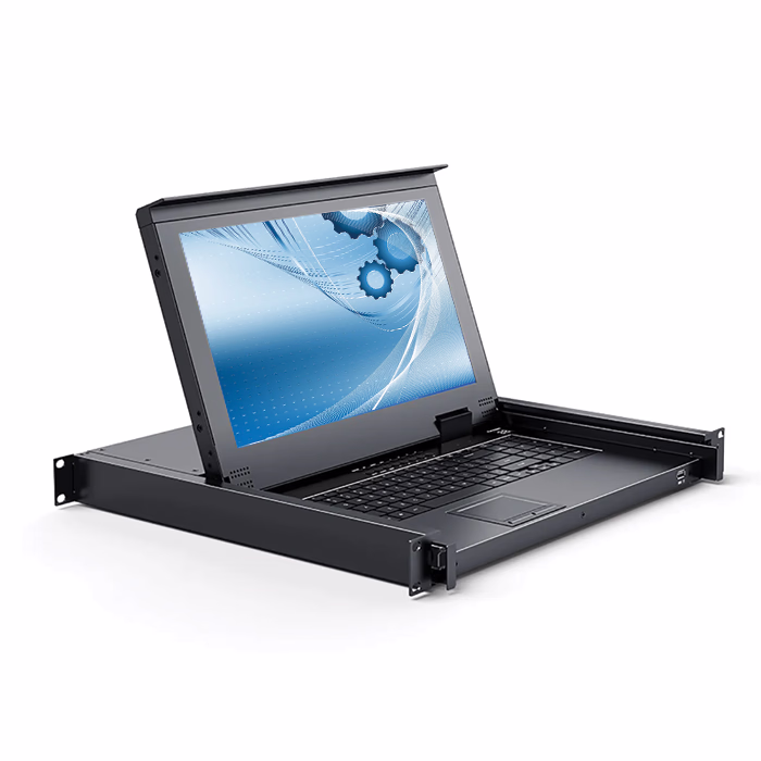 VARITO 8 Port KVM Switches Console with 17" Monitor